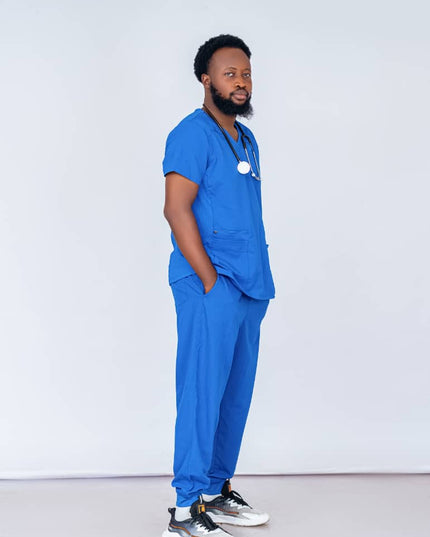 Men's V-Neck scrub set jogger Anti-wrinkle scrub sets