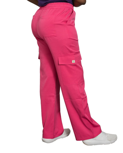 Rora Women high waisted wide leg scrub pant 4 pockets