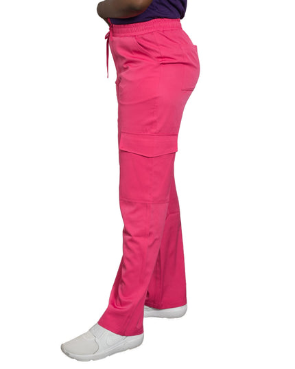 Rora Women high waisted wide leg scrub pant 4 pockets