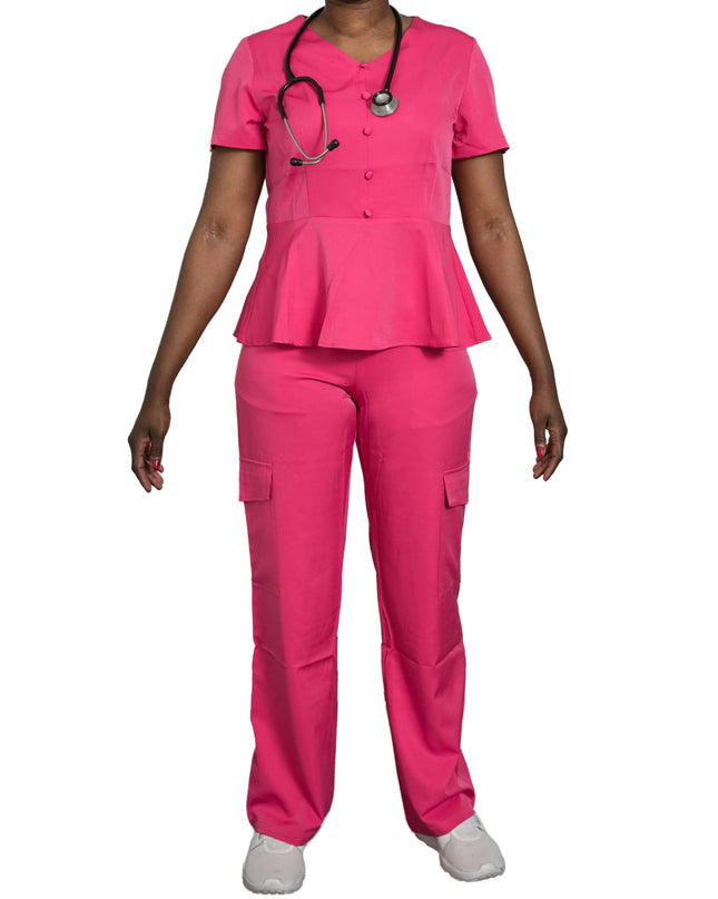 Yale women flare scrub sets 4 Pockets