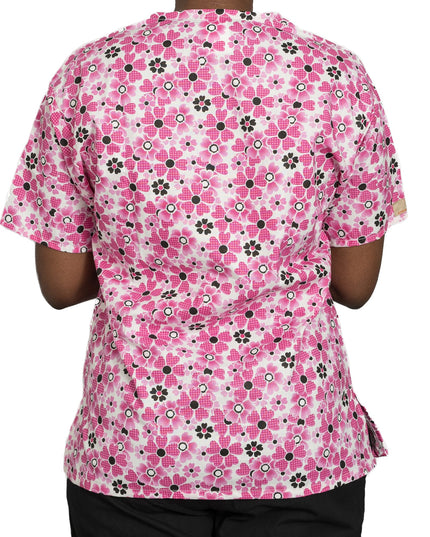 Women Printed scrub top half sleeve