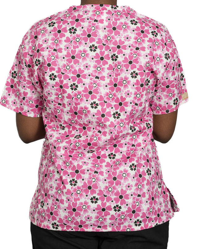 Women Printed scrub top half sleeve